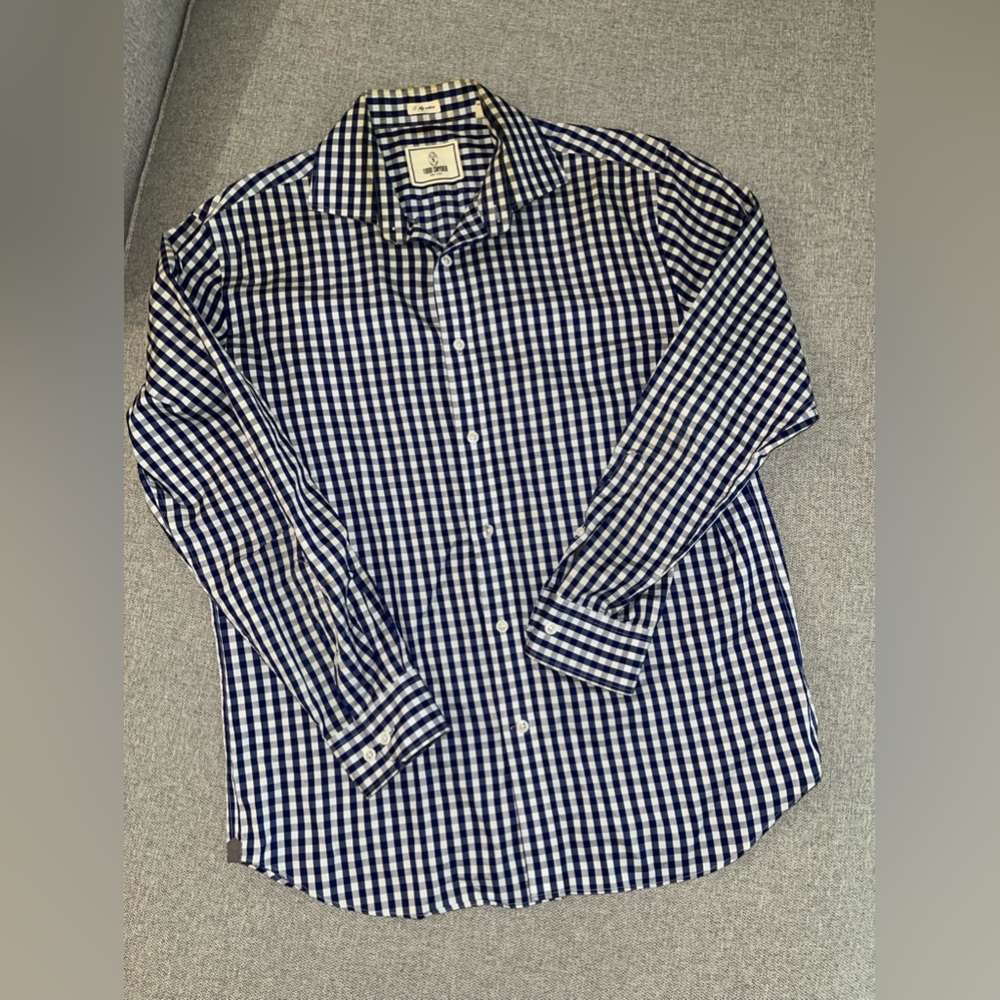 TODD SNYDER MEN’S PLAID DRESS SHIRT